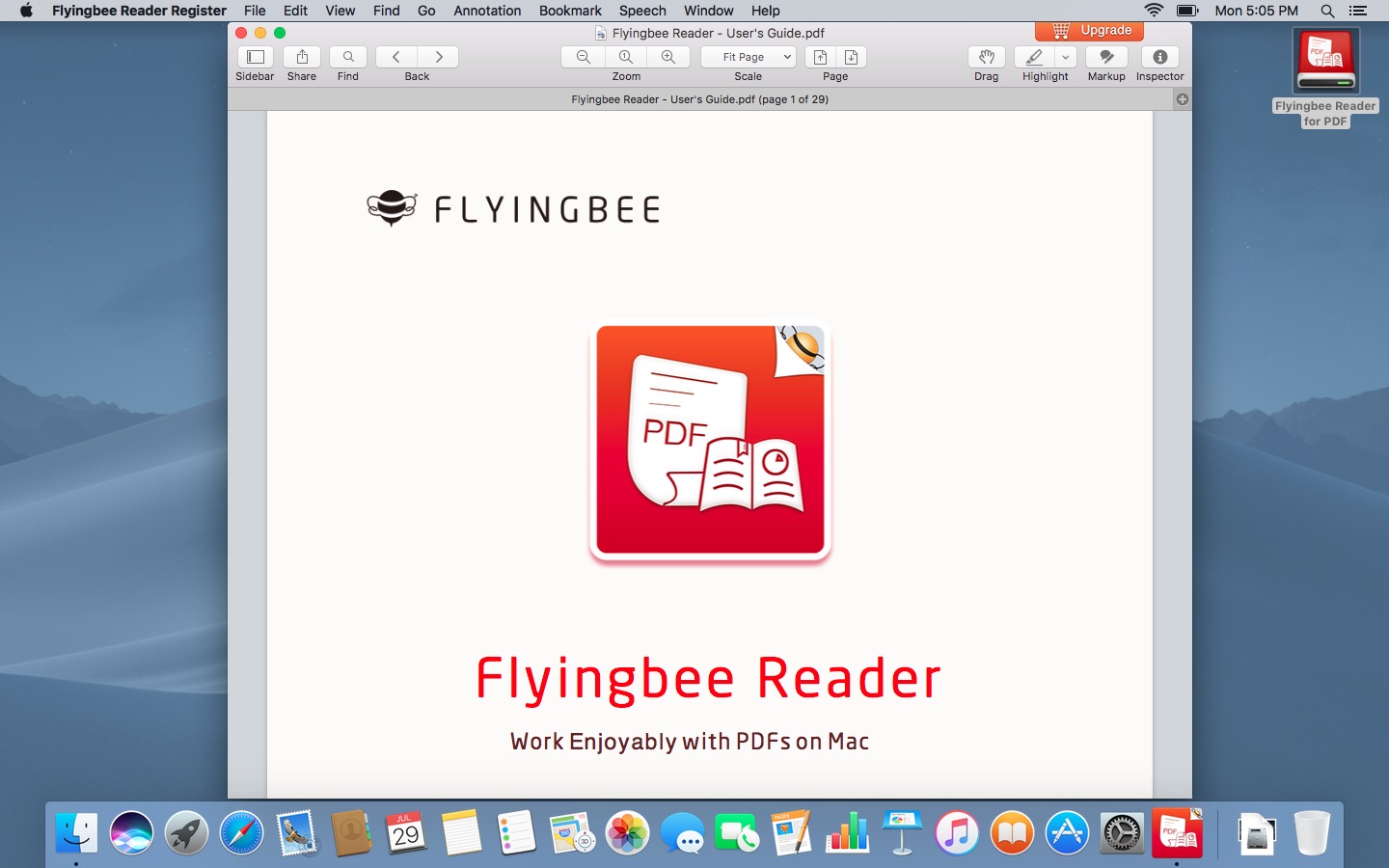 flyingbee reader - screen shot slide